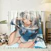 G-Gawr Gura Anime Throw Soft Flannel Throw Blanket, Lightweight Breathable Summer Nap Blanket For Sofa Home Travel Cozy Decor