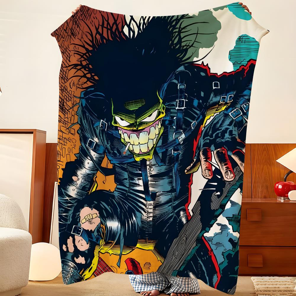 Movie T-The M-Mask Throw Flannel Throw Blanket, Lightweight Cozy, Durable Washable Cute Cool