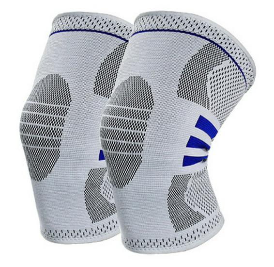 Silicone Shock Absorption Knee Pads with Strap Support for Outdoor Sports