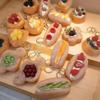 Realistic Artificial Fruit Puff Pastry Keychain With Sturdy Gold Key Ring For Backpack Decoration Cute Gift For Dessert Lovers