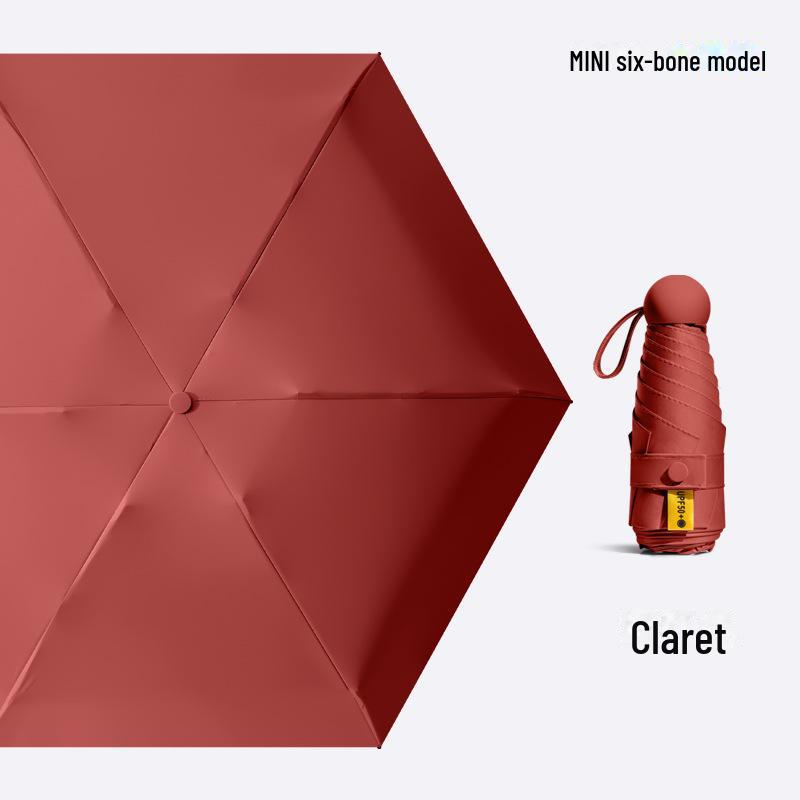 50% Folding Women's Dual-Purpose Mini Portable Pocket Capsule Umbrella - High-Grade Sun Protection