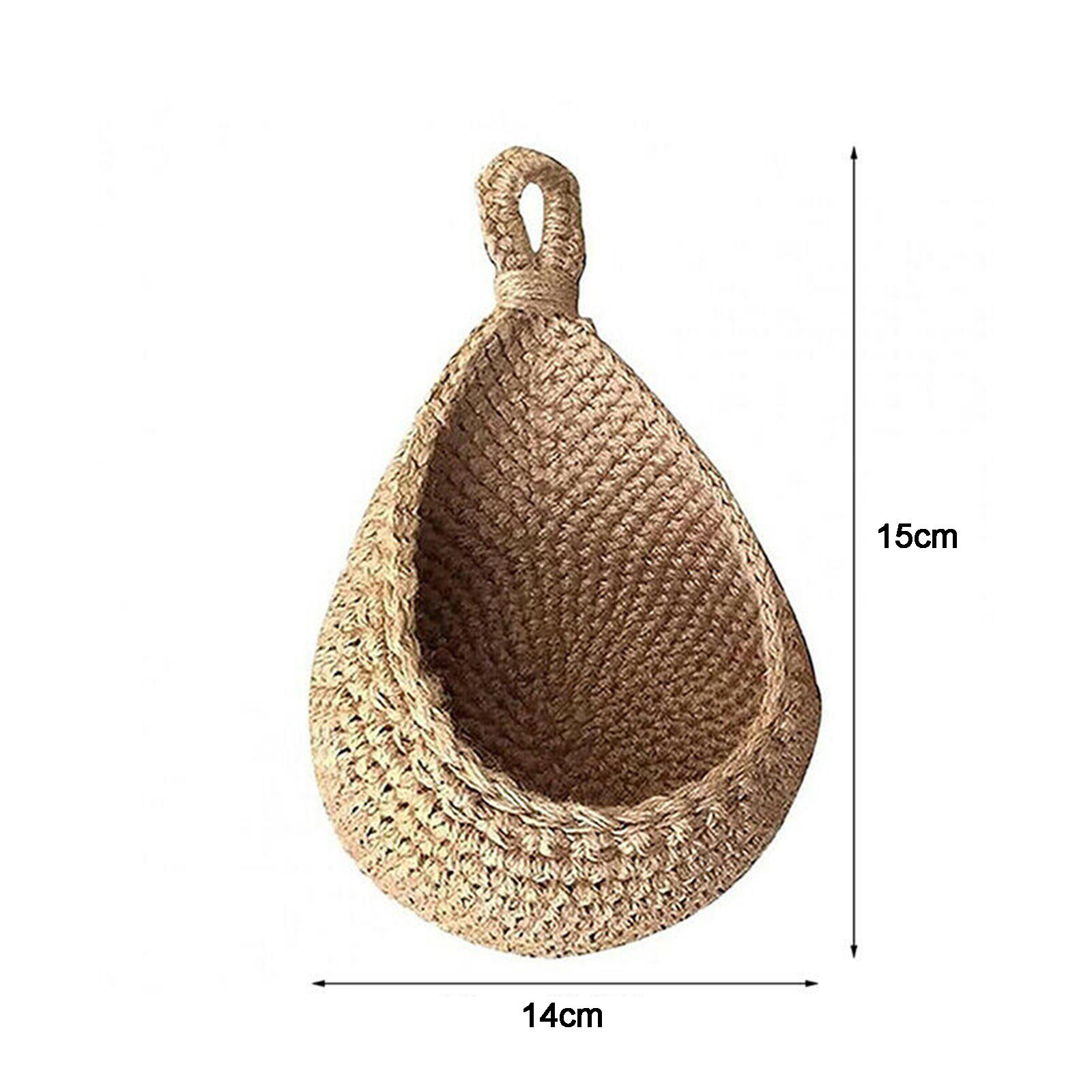 

Настенная корзина для фруктов, бохо, ручная работа, настенная корзина для хранения овощей и фруктов, сумка для кухни 15x14cm