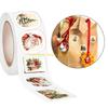 92MF 1000Pcs Holiday Packaging Label Christmas Decorative Sticker Adhesive Wrapping Label for Journal Notebook Packaging