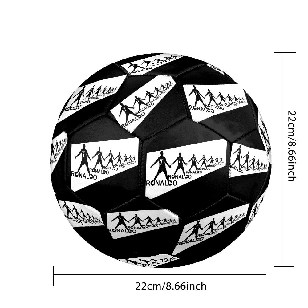 Ronaldo's Iconic Strike Size 5 Football Machine Sewn Indoor/Outdoor Training and Matches Soccer Accessory Perfect Birthday Christmas Gift Idea
