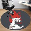 1pc Flaming Cat Office Round Area Rug, Under Office Chairs Bedroom Living Room Home Decor, Room Deco, Available In Various Sizes 189