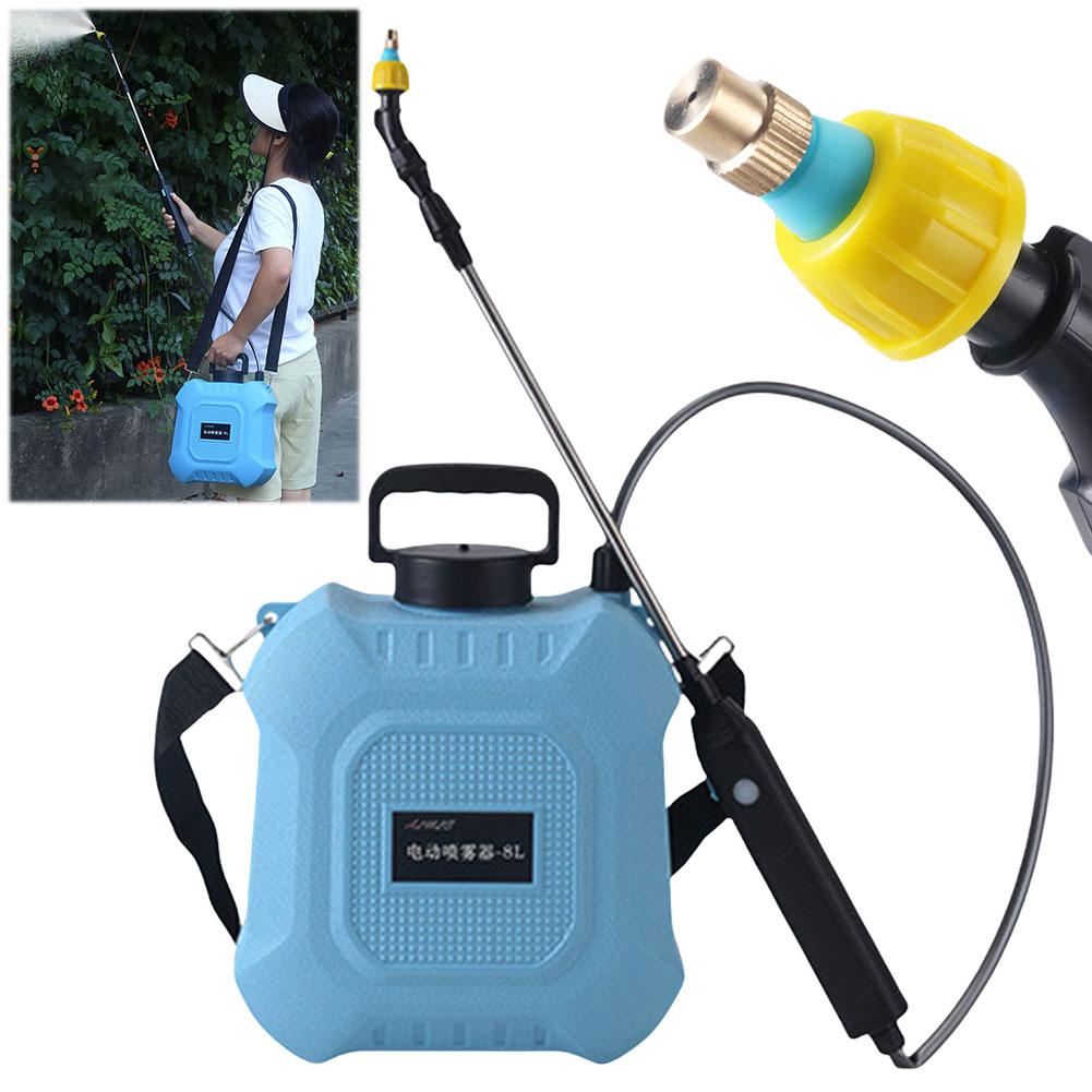 5L/8L Elektrisches Sprühgerät mit USB-wiederaufladbarem Griff und einziehbarem Stab Pflanzen-Sprühgerät Wasser-Sprühgerät für Rasen Garten Reinigung