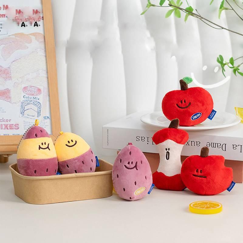 Sweet Morning Second Potato Apple Keychain Backpack Decorative Plush Pendant
