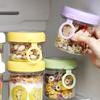 Transparent Breakfast Cup 2 Layer Oatmeal Cup Portable Food Storage Container  Office