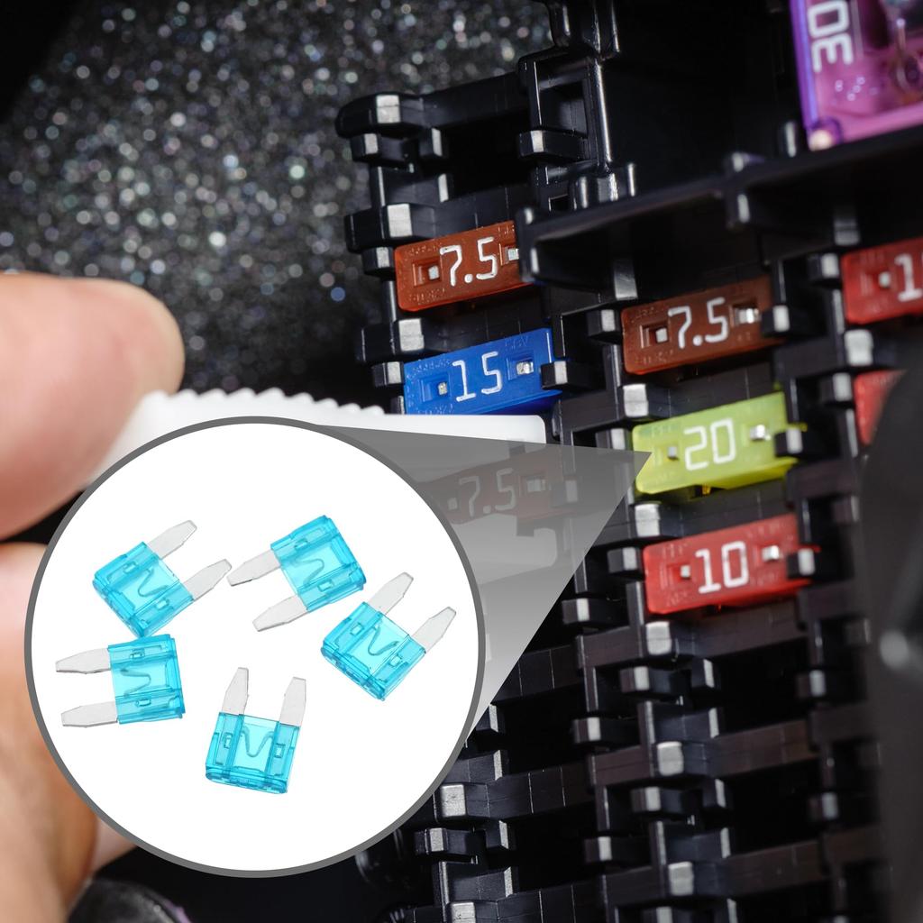 Partuto Satz mit 5 Mini 15A APM/ATM Universelle Auto-Sicherung Kurzschlusssicherung