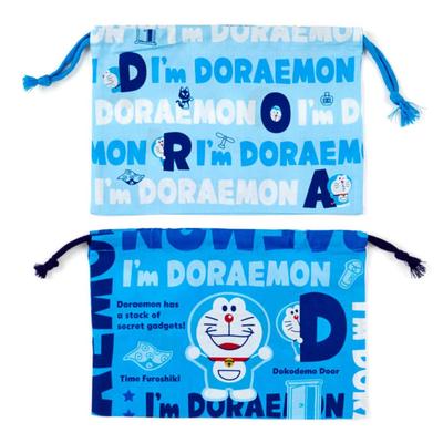 Sanrio Doraemon Lunch Drawstring Bag Set of 2 (I'm DORAEMON)