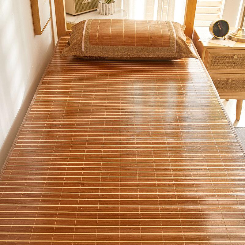Foldable Bamboo Rattan Mat: Double-Sided Cooling Mat for Dormitory Bunk Beds