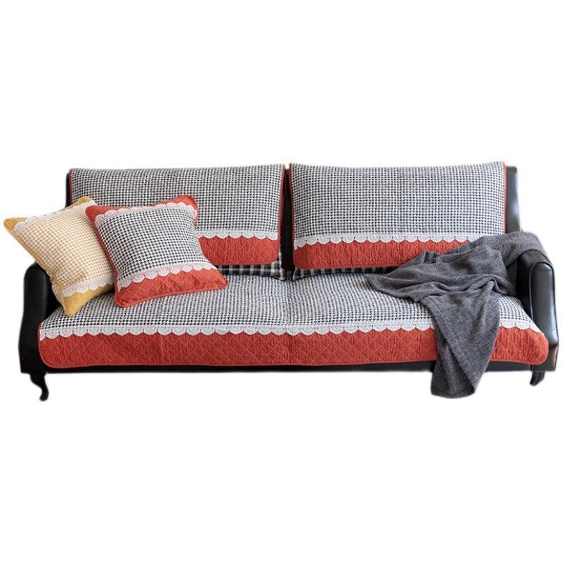Four Seasons Universal Cotton Fashion Sofa Cushion Non-slip Fabric Cushion Simple Modern Combination Sofa Cover Washed Cotton