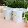 Pb903-Design Tasse 2er-Set-Nelke Dankbarkeit Handschrift
