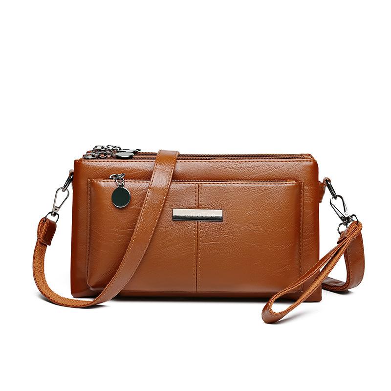 Dámská taška Měkká kůže Mateřská taška Crossbody kabelka středního věku Kabelka Taška přes rameno Vícevrstvá taška Taška na mobilní telefon