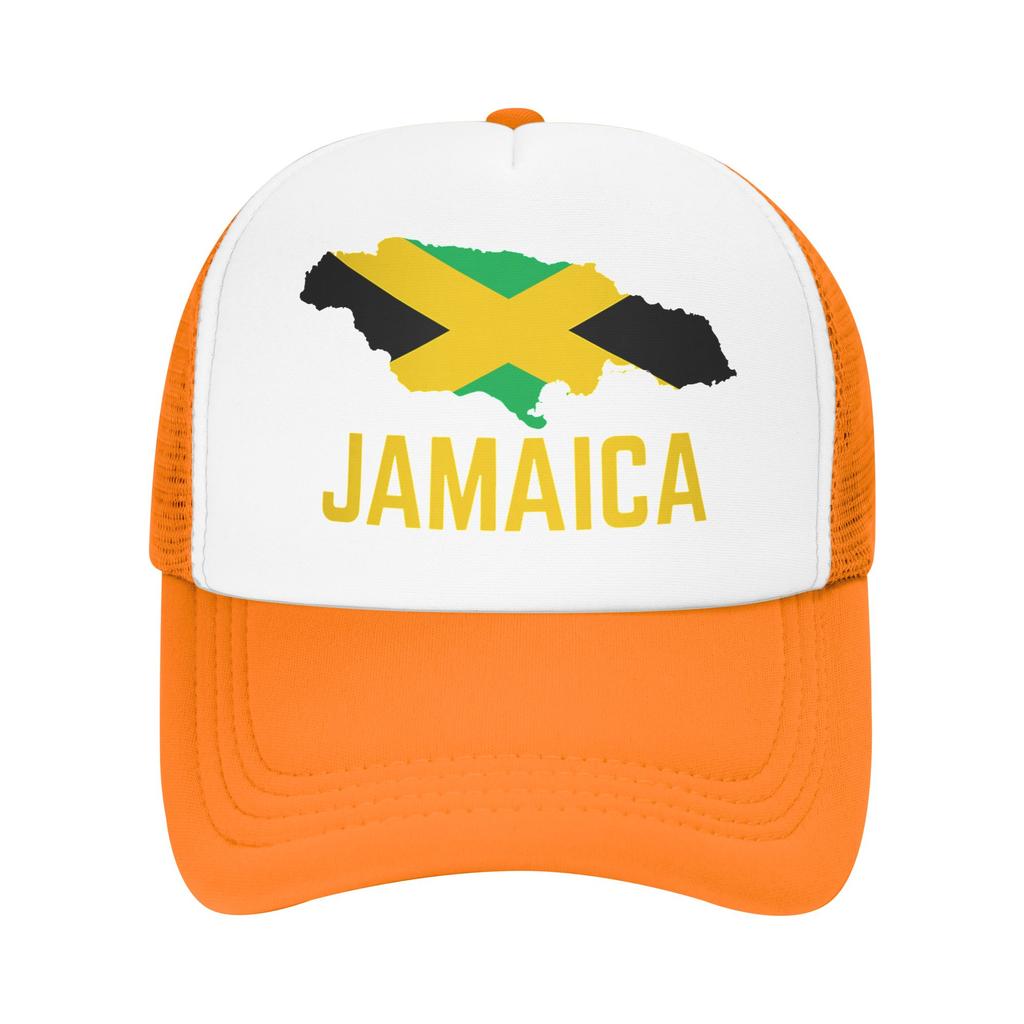 Jamaica Flag Jamaican Mesh Baseball Cap Adult Casual Sun Hat  Dad Hat Adjustable Polyester Sun Caps Summer Trucker Hats