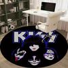 1pc Kiss Band Logo Home Office Outdoor Round Carpet Gift Decorative Rug MatRC2711