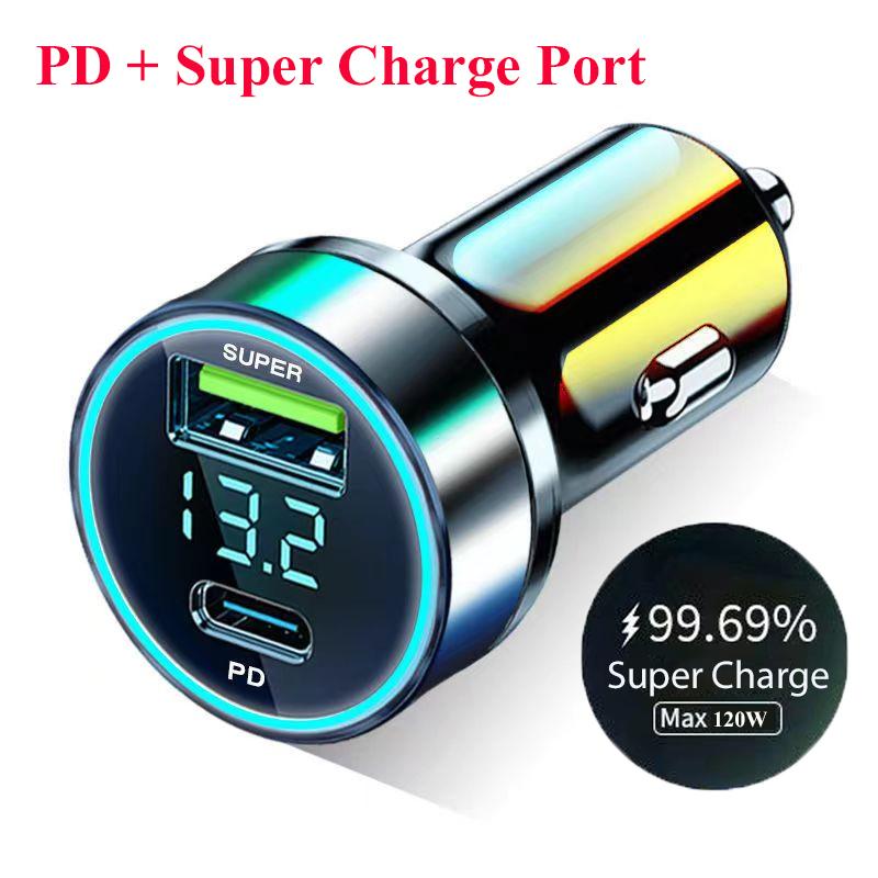 150w Portable Car Charger Fast Charging Adapter 4 Port For Iphone 14 13 Pro Max 12 11 Min Samsung Oneplus Oppo Xiaomi Huawei