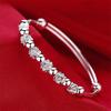 Luxury 925 Silver Bracelets For Women Vintage Starry Sky Carving Adjustable Bangles Party Wedding Fine Jewelry