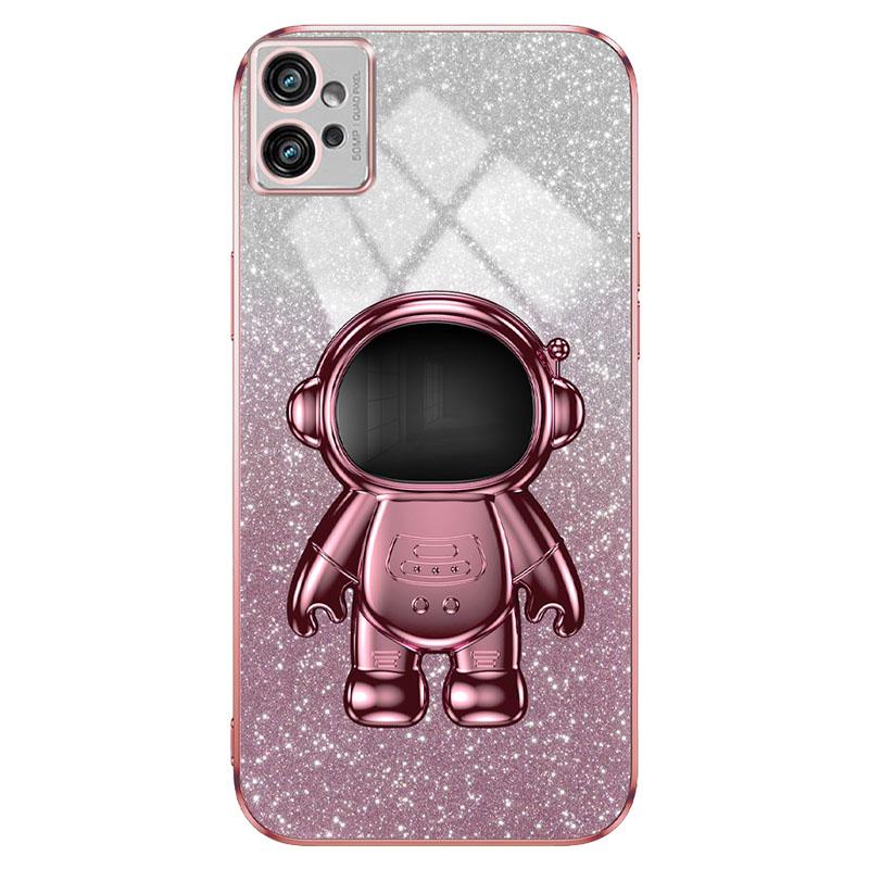 For Motorola Moto G32 4G Case Astronaut Kickstand Glitter Phone Cover