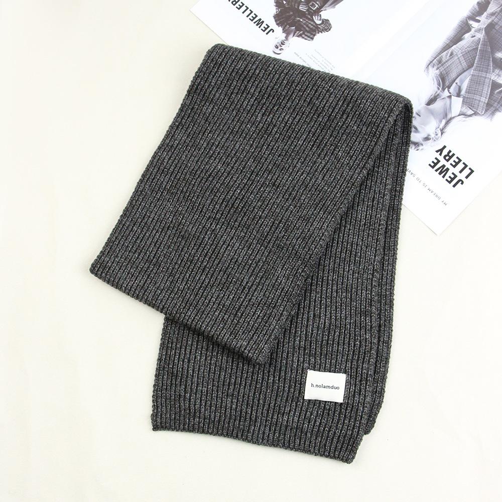 Solid Color Thicken Knitted Versatile Scarf for Women Winter Soft Comfortable Korean Version Warm Shawl for Women Female Outdoor