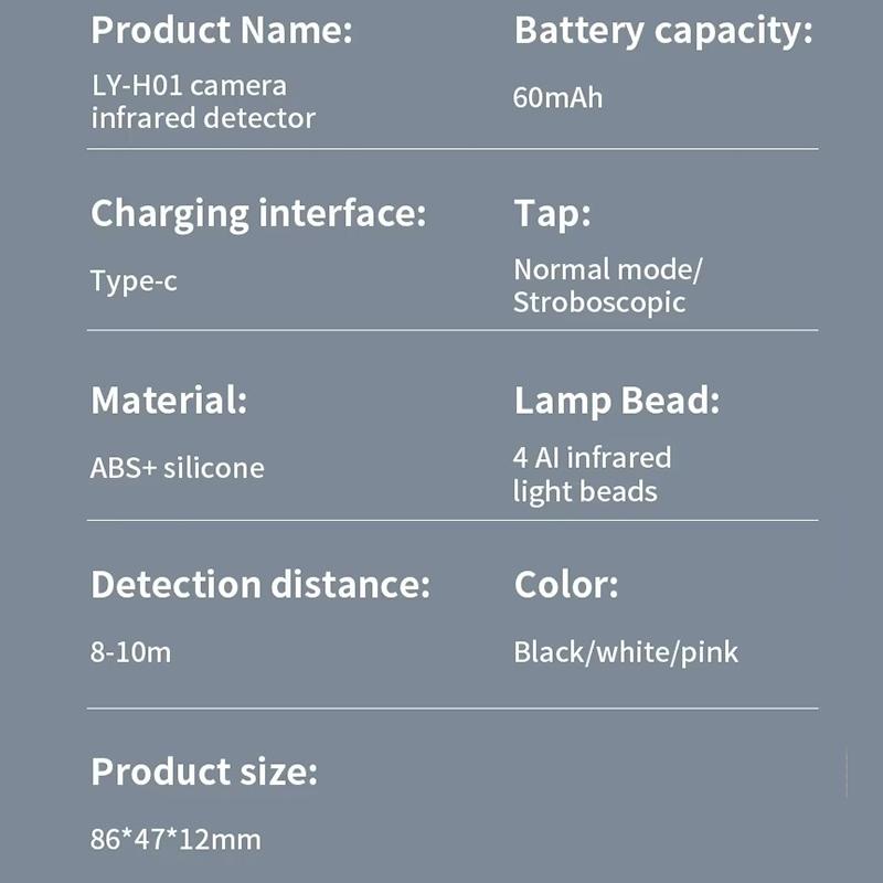 Camera Detector for Hidden Camera Portable Pinhole Hidden Lens Detect Gadget Anti-Peeping Security