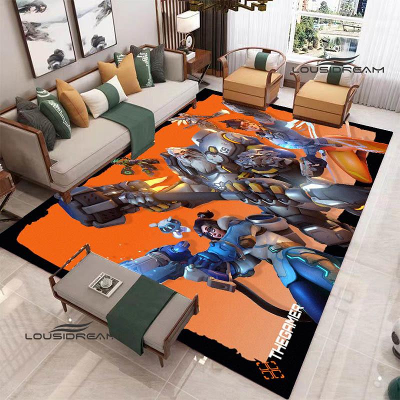 2026 Game Overwatch Printed Carpet Game Room Bedroom Non -slip Carpet Photography Prop Kawaii Rug Area Rug Birthday Gift