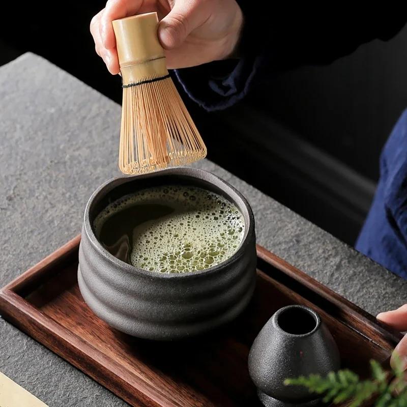 4PCS Japanese Matcha Blender Set Bamboo Whisk Teaspoon Brush Teaspoon Kiln Tea Tool Sets Indoor Drinking tea Brewing