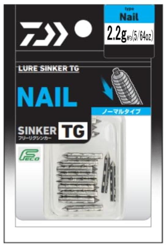 

Daiwa Lure Sinker TG Nail PRO 2.2g (5/64oz)