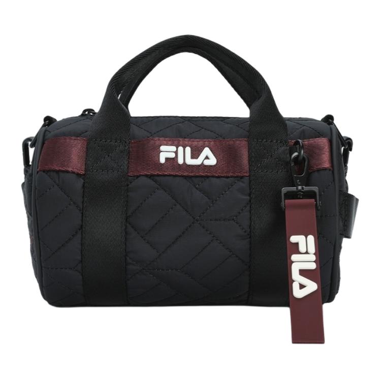 FILA Fashion Casual Brand Logo Fabric Handbag Shoulder Crossbody Bag Mini Women handbags Black F13W449161F-397316 Jet Black