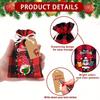 6pcs/set Christmas Burlap Gift Bags, Christmas Buffalo Plaid Drawstring Bags Christmas Jute Burlap Treat Candy Goodies Drawstring Bags with Tags