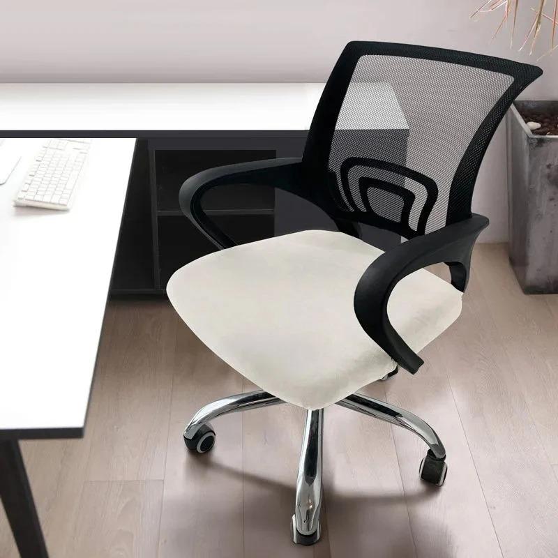 1PC Stretch Velvet Office Chair Cover Computer Swivel Seat Cover Elastic Banquet Home Universal Seat Cover Slipcovers Dust Cover