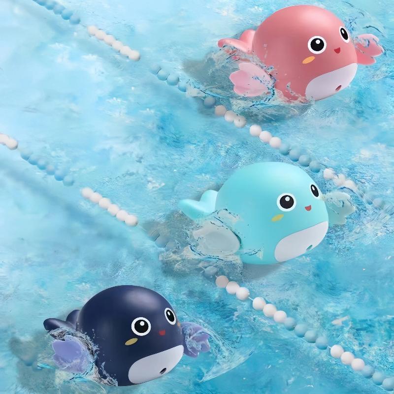 Bath Time Children's Water Play Toy Small Dolphin Water Toy, Bathtub Toy Little Duck And Little Turtle, Suitable For Boys And Girls