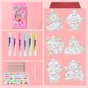No-bake Crystal Glue Painting Set Children's Handmade DIY Jewelry Hangings Coloring Paint Painting Cream Glue Girl Gift