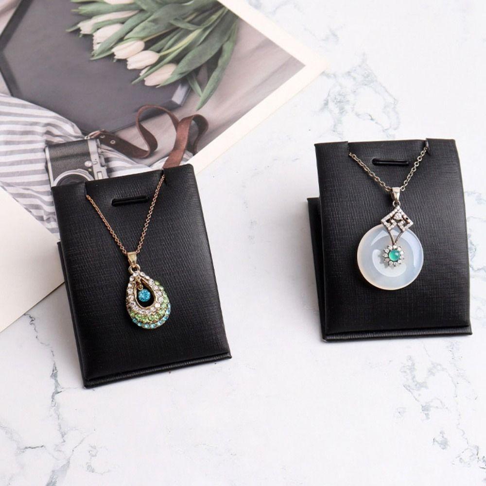 Simple Mini Jewelry Stand Holder PU Leather Lightweight Showcase Props Protable Save Space Display Stand for Dressing Tables