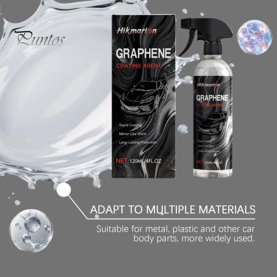 Coating Agent Graphene Ceramic Agent, 120ml Car Paint Sealant for Mirror Drying Shine, Quick Dry Spray UV & Acid Rain Protection Protective Barrier