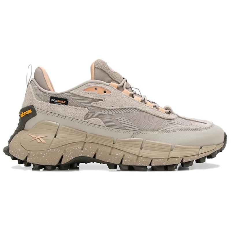Reebok ZIG KINETICA 2.5 EDGE Waterproof And Breathable Low top Casual Trail Running Shoes Unisex Light Khaki Sneakers 100074669