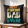 Best Dad Ever Fathers Day Cushion Cover Natural Linen Organic Fabric DoubleSided Printing Couch Pillow Covers Home Decor