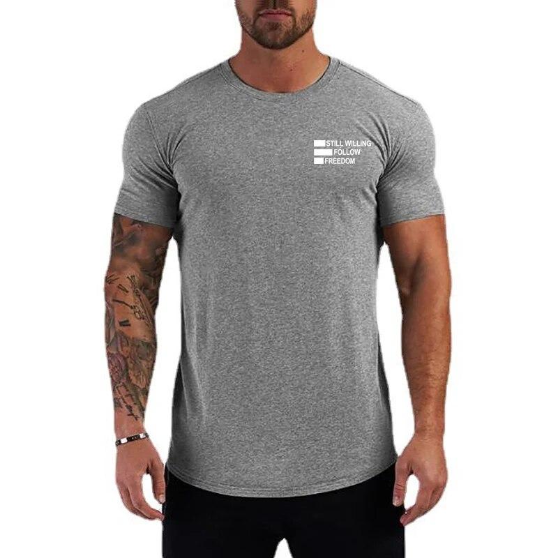 Do The Work  Muscleguys New Brand Fitness Bodybuilding Gyms Tight Mens Workout Slim Fit Printed Cotton Summer Tops