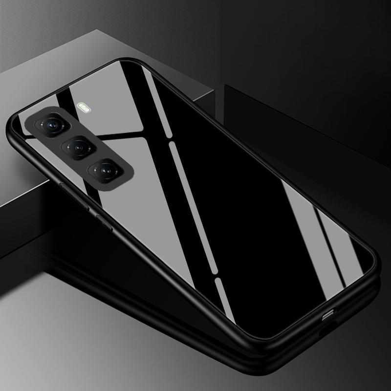 Tempered Glass Phone Case For Infinix Hot 50 Pro Plus Luxury Hard Back Bumper Cover for Infinix Hot50 Pro+ 4G Capa Hot 50i 50 5G