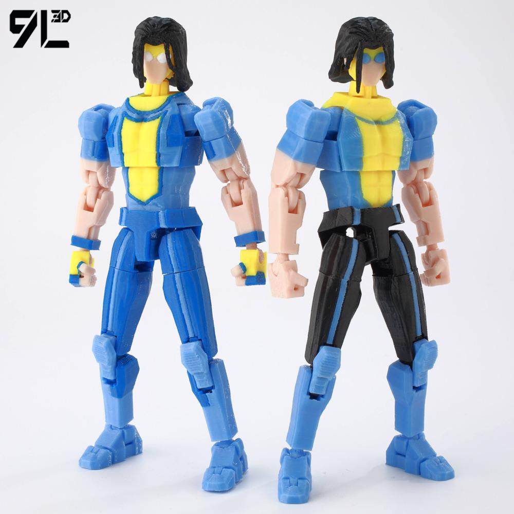 9L3D Printed Indomitable Hero Tech Jacker Lucky13 Action Figure Dummy13 MultiJointed Collectible Model Toy T13 Birthday Present