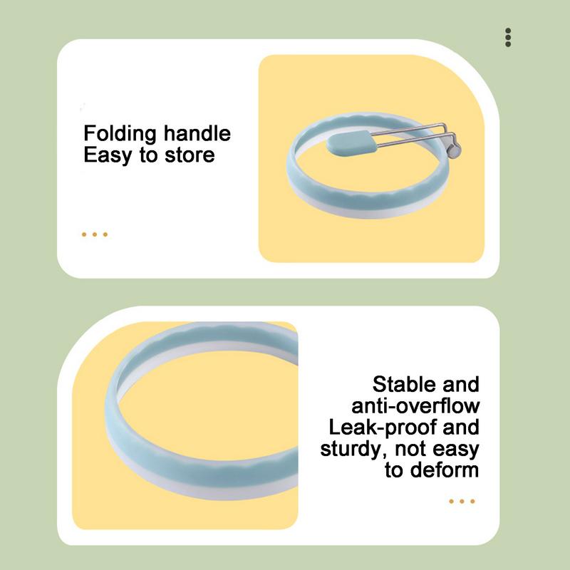 Silicone Ring Fried Egg Mold Silicone Egg Ring Heat Resistant Portable Creative Food Grade Kitchen Cooking Gadget For Breakfast