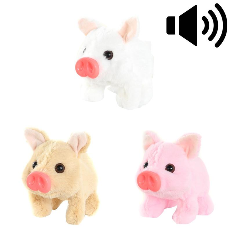 Kleines Plüschschwein Elektronisches Spielzeug mit Geh- und Sprechfunktion für Kinderspiel und Lernen