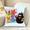 Cute Cartoon B-B-Barbapapas Cushion Cover Reversible Plush Pillow Cover For Car Sofa Bedroom Decorative Gift Pillowcase