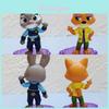 Zootopia Pvc Collectible Figures Set With Articulated Design For Kids And Fans