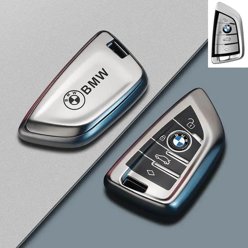 

For BMW 1 3 5 7 Series X1 X3 X4 X5 F10 F15 F16 F20 F30 F18 F25 M3 M4 E34 Key Case Cover Alloy Shell Holder Keychain Accessories