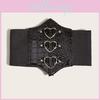 Casual Wide Faux Leather Waist Belt With Alloy Hook Buckle Suitable For Spring And Fall