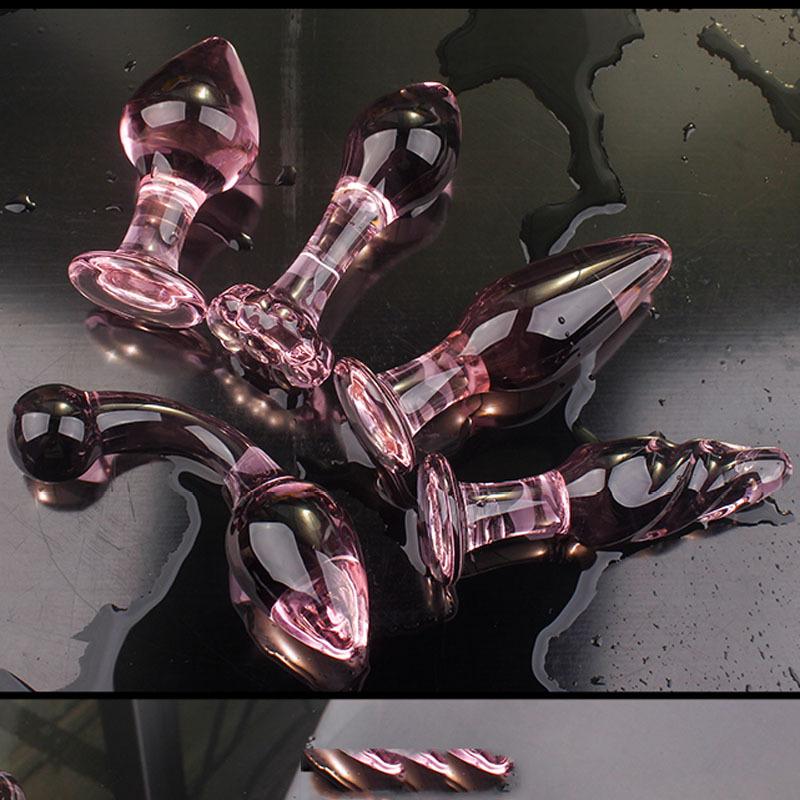 Pink Glass Anal Plug for Women Butt Plugs Penis Nightlife Anus Dildo Adult Masturbation Adult Gay Sex Toys Lover Gifts