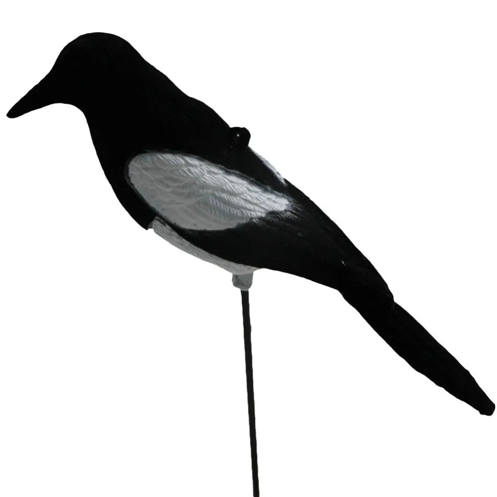 Реалистичные 3D Пластиковые Фигурки Животных Сорока Садовый Флаг Фигурка Птицы Ворона Отпугиватели Привлекающие Ворон чёрный
