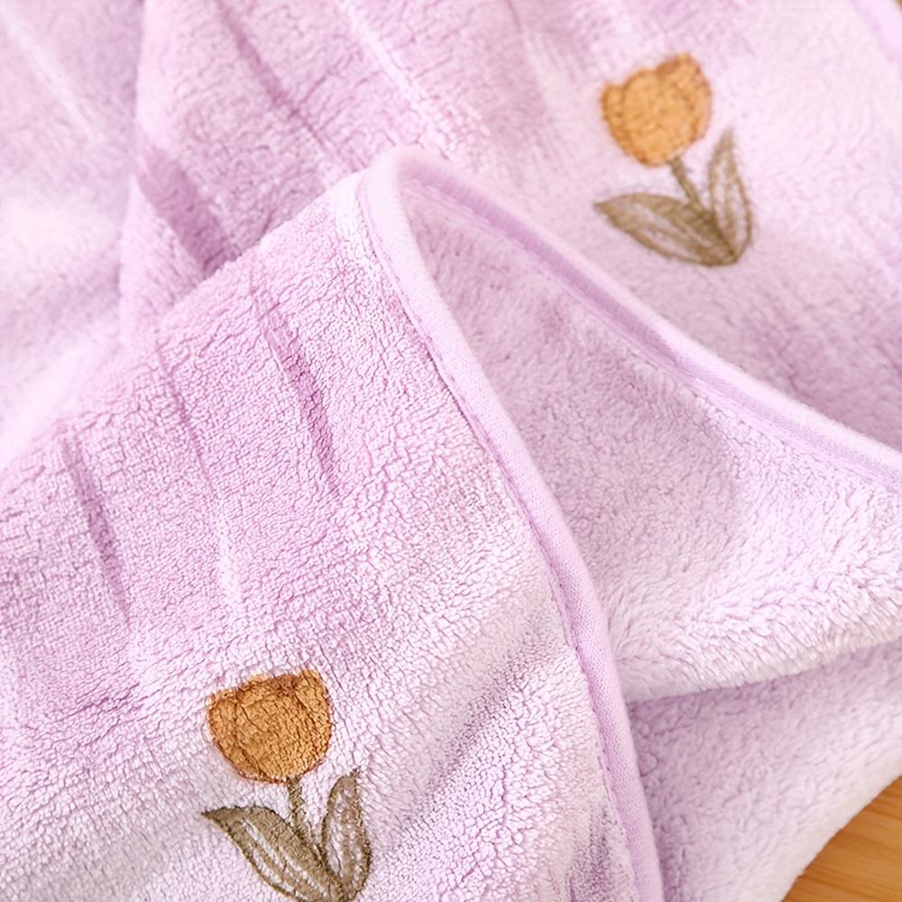 Floral Adult Bath Towel, Spring Ranunculus Bathroom Towel , Coral Absorbent Soft Full , Home Fingertip Towel