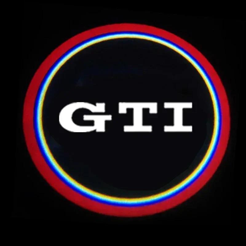 

2026 Hot Sticker 2Pcs LED Car Door Welcome Light Courtesy Projector Lamps for VOLKSWAGEN VW GTI Golf Tiguan Arteon POLO BORA Pas